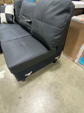 Load image into Gallery viewer, Wilhemine Sectional Piece with Ottoman Black