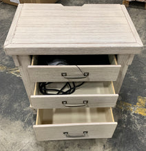 Load image into Gallery viewer, Deschamp 3 Drawer Nightstand Distressed White 792CDR