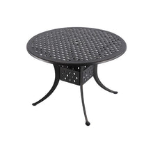 Load image into Gallery viewer, Nuu Garden 42" Cast Aluminum Round Patio Dining Table Antique Black(628)