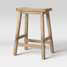 Load image into Gallery viewer, Halifax Farmhouse Wood 24” Counter Stool Set of 3 Natural(1849-3 boxes)