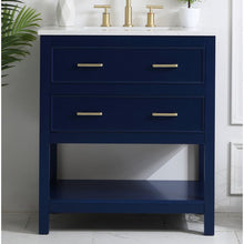 Load image into Gallery viewer, Goodin 30" Single Bathroom Vanity Set Blue/Gold