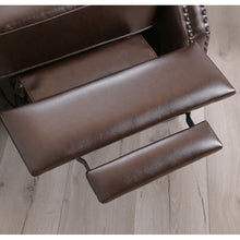 Load image into Gallery viewer, Faux Leather Manual Pushback Recliner Brown #290HW