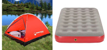 Load image into Gallery viewer, Wakeman 2-Person Water Resistant Dome Tent - Red/Gray + Coleman QuickBed Single High Air Mattress Twin(556-2boxes)