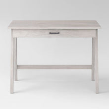 Load image into Gallery viewer, Paulo Wood Writing Desk with Drawer Weathered White(1180)