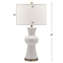 Load image into Gallery viewer, Lola 30-in White Fluorescent Rotary Socket Table Lamp with Fabric Shade - Set of 2 (SB772)(2 BOXES)