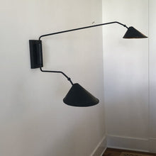 Load image into Gallery viewer, Currey and Company 2 Light Serpa Double Wall Sconce Black(810)