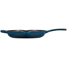 Load image into Gallery viewer, Le Creuset 10.25-Inch Cast Iron Skillet with Helper Handle in Deep Teal (SB1281)