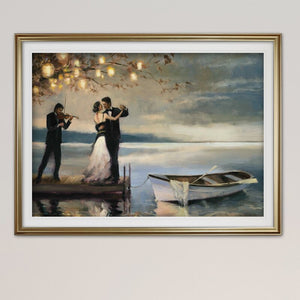 'Twilight Romance' Framed Print AS IS 31”x43”(2053RR)