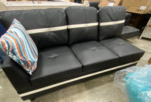 Load image into Gallery viewer, Wilhelmine Sofa Sectional Piece Black/White Stripe