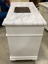Load image into Gallery viewer, Elizabeth 48-inch White Vanity with Carrara Marble Top 908CDR