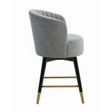 Load image into Gallery viewer, Gray Velvet Liana Swivel 27" Counter Stool - #273CE