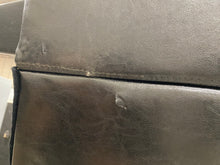 Load image into Gallery viewer, Hovey 72" Faux Leather Right Hand Facing Sofa & Chaise Dark Brown AS IS