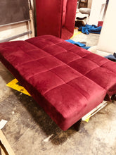 Load image into Gallery viewer, Kilim Armless Burgandy Red Sleeper Futon sofa