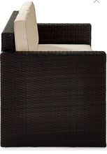 Load image into Gallery viewer, Outdoor Wicker Loveseat Brown AS IS #34HW