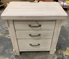 Load image into Gallery viewer, Deschamp 3 Drawer Nightstand Distressed White 792CDR