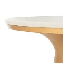 Load image into Gallery viewer, Mila Pedestal Coffee Table - White Marble, Brass *AS IS #512HW