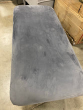 Load image into Gallery viewer, Vera Velvet Ottoman Gray