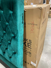 Load image into Gallery viewer, Geralyn Velvet Tufted Headboard AS IS Green Queen