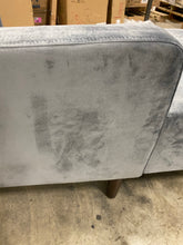 Load image into Gallery viewer, Chi 57.87" Wide Velvet Sofa & Chaise Gray Velvet