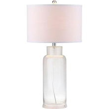Load image into Gallery viewer, Bottle 29 in. Clear Glass Bottle Table Lamp with White Shade (Set of 2) AS IS 3127RR