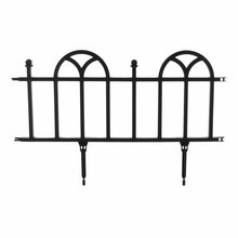 Load image into Gallery viewer, 1.5 ft. H x 2 ft. W Victorian Garden Edging (Set of 4) Black 185CDR