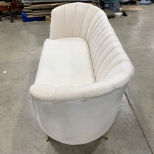 Load image into Gallery viewer, Lilo Velvet Cream 65" Round Arm Loveseat