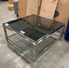Load image into Gallery viewer, Miamisburg 3 Piece Table Set Chrome/Smoke AS IS