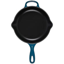 Load image into Gallery viewer, Le Creuset 10.25-Inch Cast Iron Skillet with Helper Handle in Deep Teal (SB1281)