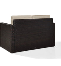 Load image into Gallery viewer, Outdoor Wicker Loveseat Brown AS IS #34HW