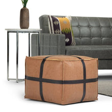 Load image into Gallery viewer, Barlowe Square Pouf Brown(1200)