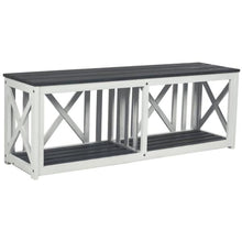 Load image into Gallery viewer, Branco 51.2 in. 2-Person Dark Slate Gray Acacia Wood Outdoor Bench 3136RR
