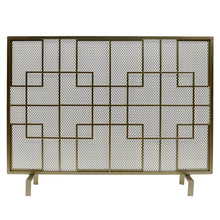 Load image into Gallery viewer, Sonia 1 Panel Iron Fireplace Screen Gold(1652RR)