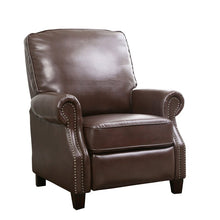 Load image into Gallery viewer, Faux Leather Manual Pushback Recliner Brown #290HW