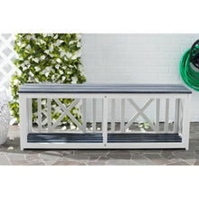 Load image into Gallery viewer, Branco 51.2 in. 2-Person Dark Slate Gray Acacia Wood Outdoor Bench 3136RR