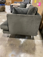 Load image into Gallery viewer, Norah 84" Wide Velvet Recessed Arms Sofa Dark Gray