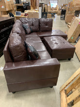 Load image into Gallery viewer, 3 piece Sectional Sofa Set with Ottoman