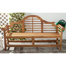 Load image into Gallery viewer, Khara 76.8 in. 3-Person Natural Brown Acacia Wood Outdoor Bench AS IS 3064RR