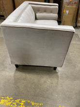Load image into Gallery viewer, Roberta Velvet Chesterfield 62" Square Arm Loveseat Beige