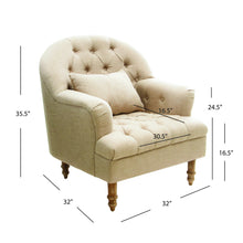 Load image into Gallery viewer, Agatha Tufted Chair Beige(1818RR)