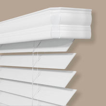 Load image into Gallery viewer, Faux Wood Room Darkening White Horizontal Blind 34”x64” #38HW