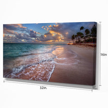 Load image into Gallery viewer, 'Palm Trees on Clear Sandy Beach' Photographic Print on Wrapped Canvas #136HW