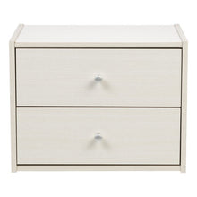 Load image into Gallery viewer, Danny Stack 2 Drawer Storage Chest Off-White, Set of 2 #689HW