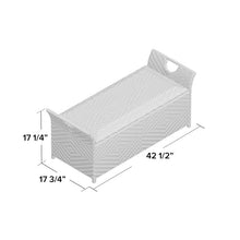 Load image into Gallery viewer, Quinto Wing Wicker Storage Bench Brown(862)