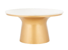 Load image into Gallery viewer, Mila Pedestal Coffee Table - White Marble, Brass *AS IS #512HW