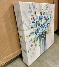 Load image into Gallery viewer, 10&quot; H x 10&quot; W x 1.5&quot; D Blue/Gray/Green &#39;Sea Isle Wildflowers&#39; - Wrapped Canvas Painting Print
