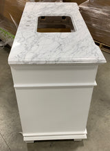 Load image into Gallery viewer, Elizabeth 48-inch White Vanity with Carrara Marble Top 908CDR