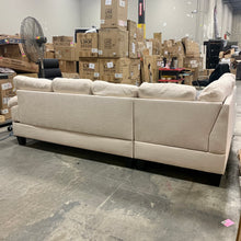 Load image into Gallery viewer, Auril 100" Chenille Left Hand Facing White Sofa and Chaise