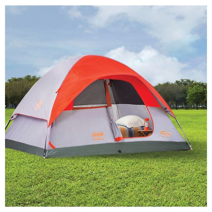 Coleman Flatwoods II 6-Person Dome Tent - Gray/Red(600)