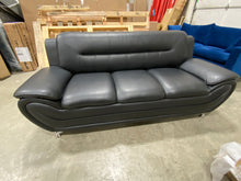 Load image into Gallery viewer, Mulvey 80" Wide Faux Leather Pillow Top Arm Sofa Black