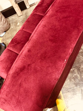 Load image into Gallery viewer, Kilim Armless Burgandy Red Sleeper Futon sofa